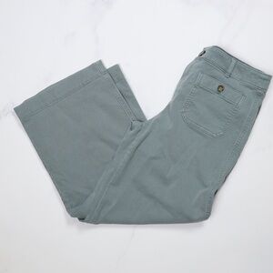 LOFT Wide Leg Pants in Sage Green